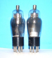 No type 6A7 radio audio amplifier engraved vacuum 2 tubes valves tested ST 6A7G