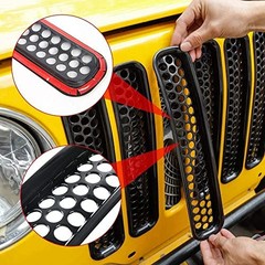 Black Honeycomb Mesh Front Grill Inserts TJ Front Grill Inserts Kit-Black02