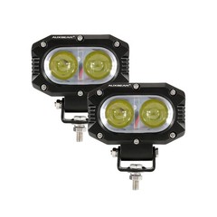 AUXBEAM 4″ 60W LED Work Light Bar Pods Spot Fog Driving Kit ATV Offroad + Wiring