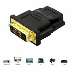 HDMI Female (19-pin) to DVI-D Male (24+1 pin) HD HDTV Monitor Display Adapter HD