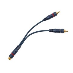 Audio Y-Converter Splitter Adapter RCA 1 Female to 2 Male New