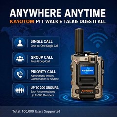 2PACK-(Lifetime Free) limited Range Walkie Talkies Long Range Global Rapid POC4G