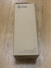 AT&T Trimline 213 Corded Phone Big Buttons Visual Ringer White Brand New
