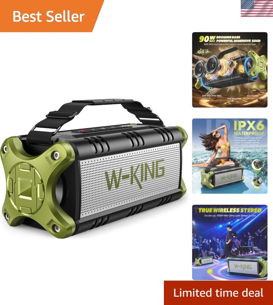 Portable 90W Outdoor Bluetooth Speaker – 40 Hours of Powerful Bass & Party Ready