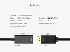 Lot 50X DP Display Port Male To HDMI Female Cable Converter Adapter 4K 1080 HD