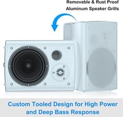 4x STUDIOFINIX 800W 6.5″ Bluetooth Speakers Outdoor Waterproof Wall Amplifier