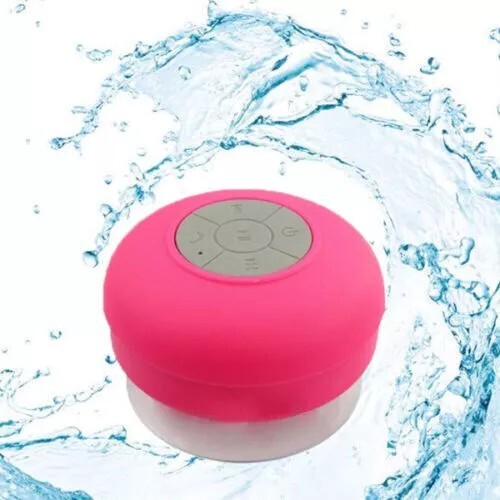 Waterproof Wireless Bluetooth Handsfree Mic In-Car / Shower Mini Suction Speaker