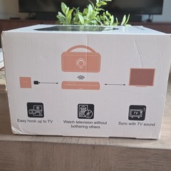 Wireless Portable TV Speaker 2.0 Channel Black Carry Handle Model Rohs