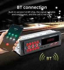 Single 1 Din Car Radio Stereo Bluetooth AM FM MP3 Player Audio Head Unit USB AUX