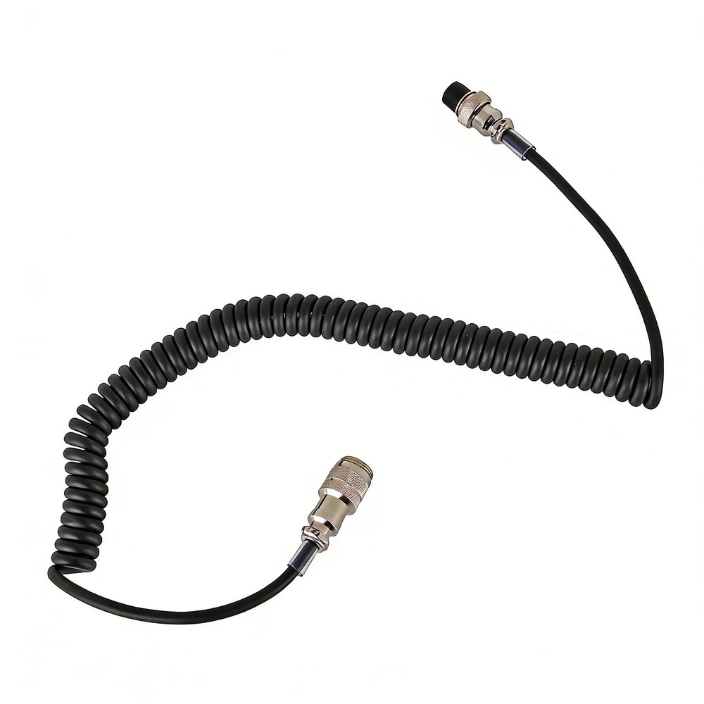 8 Pin Mic Cable Male to Female Cord Coiled Extension FOR YAESU ICOM KENWOOD