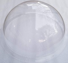 Acrylic Dome/Plastic Hemisphere – Clear – 13 Diameter, 3/4 Flange with Pre-Drill