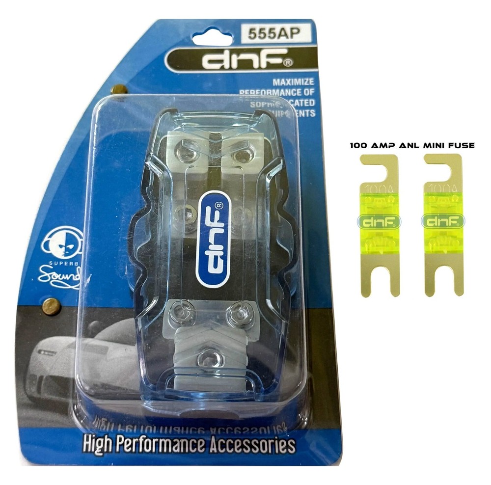DNF 1 IN 4G 2 OUT 8G ANL MINI FUSE HOLDER + ANM 100 AMP FUSES- SHIPS FREE TODAY!