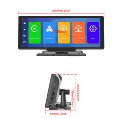 10.26″ 2K Car Portable Wireless Apple CarPlay Android Auto Touch Screen Radio FM
