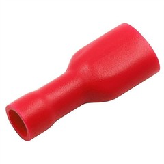 20-200pcs Red Female 1/4″ Spade Terminals Fully Insulated Crimp Wire Connectors