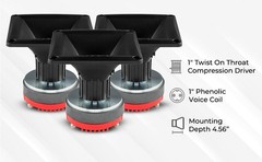 DS18 PRO-DR1PK44 1″ Voice Coil Phenolic Compression Driver Horn 240W Max 8 ohm