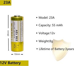 23A 12 Volt Battery 12V Alkaline Battery 5 Count,23A 12v Battery for Remote