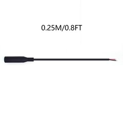 1 PCS 0.8FT 0.25M 2.5mm Female Plug To Bare Wire Open End TS 2 Pole Mono Cable
