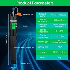 Visual Fault Locator Fiber Optic Tester VFL Fiber Optic Cable Tester Meter FC