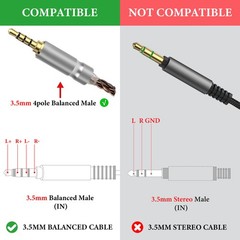 Geekria 4.4mm Male to 3.5mm Female Balanced Gold-Plated Adapter