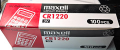 100 PK CR1220 MAXELL (MADE IN JAPAN) DL1220 ECR1220 (GOOD EXP 12/2033) FREE SHIP