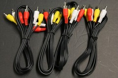 4 PCS OF 3 FT 4vINCH Composite AV 3-RCA AUDIO/VIDEO CABLE MALE RED YELLOW WHITE