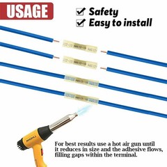 200-500X Yellow Heat Shrink Butt Wire Connectors Crimp Terminals AWG 12-10 Gauge