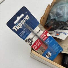 Junk Drawer Mixed Lot Vtg Electronics Probe, Drill, Sealant, Batteries etc