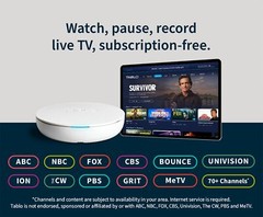 Tablo 4th Gen 2-Tuner OTA DVR – Record Broadcast TV, Free Streaming Channels, Wh