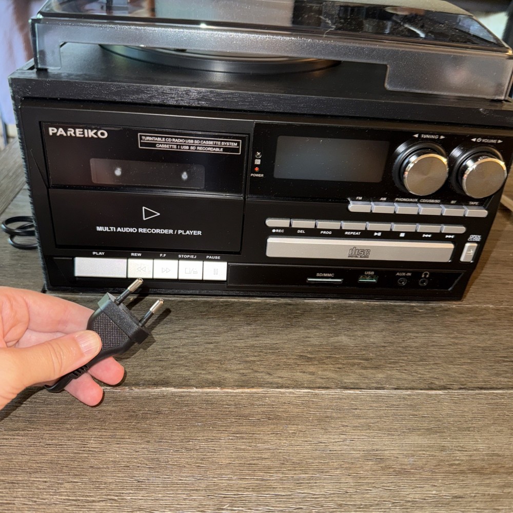 Pareiko 9 In 1 Record Cd Cassette Player