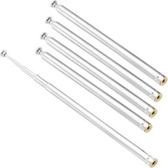 Uxcell 5 Sections Telescopic Antenna, 12 Inches 310mm Long for Am Fm – 5 Pcs
