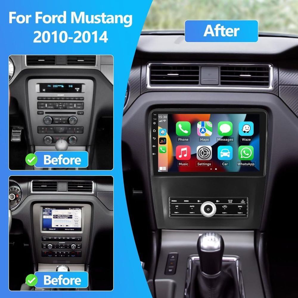 10.1″ For Ford Mustang 2010-2014 Android 12 Car Radio Stereo Carplay GPS Navi