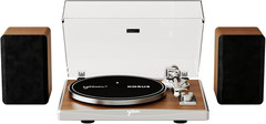 KORUS Bluetooth Record Player with External Speakers & Adjustable Counterweight