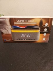 NEW Merkury Innovations Charge ‘N Shine Wireless Charging Alarm Clock & Speaker