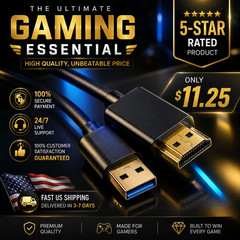 USB to HDMI Adapter Cable, USB 3.0 to HDMI Cable Male HD 1080P Monitor Display A