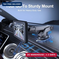 EWAY Suction Cup Mount for CarPlay Display, Backup Camera Monitor, Extended Arm