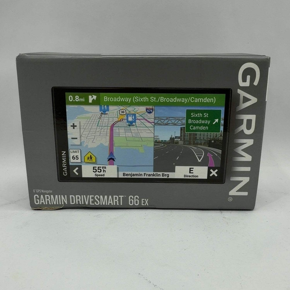 New Garmin DriveSmart 66ex Bluetooth GPS Tracking Device Black
