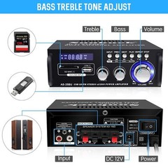 Sunbuck Small Stereo Amplifier Stereo Receivers for Home Audio Max 300Wx2 Pow…