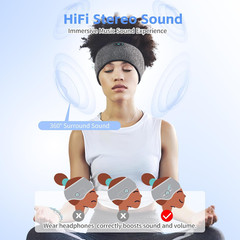 Sleep Headphones Bluetooth 6.0 Headband, 3-IN-1 Sleeping Headband Headphones for