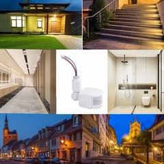 2pcs PIR Motion Sensor Switch Wall Light Switch Delay Time: 5s~8min (Adjustable)