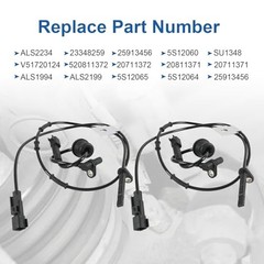 ABS Wheel Speed Sensor Left & Right 4PCS Replacement for Chevy Equinox 2010