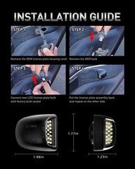 2* Rear License Plate Light Lens LED Bulb for Chevy Silverado Avalanche Escalade