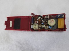 Vintage 1980’s Sound Design red AM portable pocket radio Hong Kong ( Works )