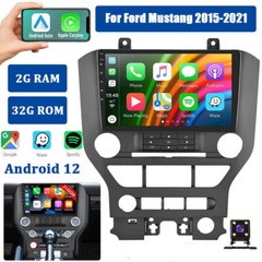 For 2015-2021 Ford Mustang Apple Carplay Radio Android 14 GPS NAVI WIFI W/CAM