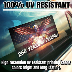 10Pcs 250 Anniversary Bumper Sticker America National Flag Eagle 250 Years of Fr