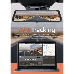 WOLFBOX 4K Dash Cam Dual Dash Cameras Mirror Dash Cam Parking Monitoring