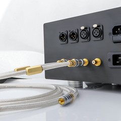 QED 75 Ohm OCC Silver Plate HiFi Audio RCA Cable AMP Signature Interconnect Cord