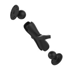 RAM Mount Bracket, 1.5 inch Ball Mount with Two 2.5″ AMPS Round Bases, RAM-101U