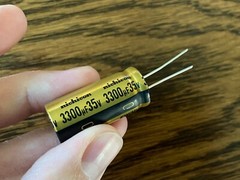 2 New Replacement Main Capacitors Marantz Sansui Nichicon 3300 uf 35v 16mm