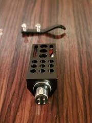 CNC BLACK Aluminum Headshell , gold plated wires 30 piece Aluminum Screw set