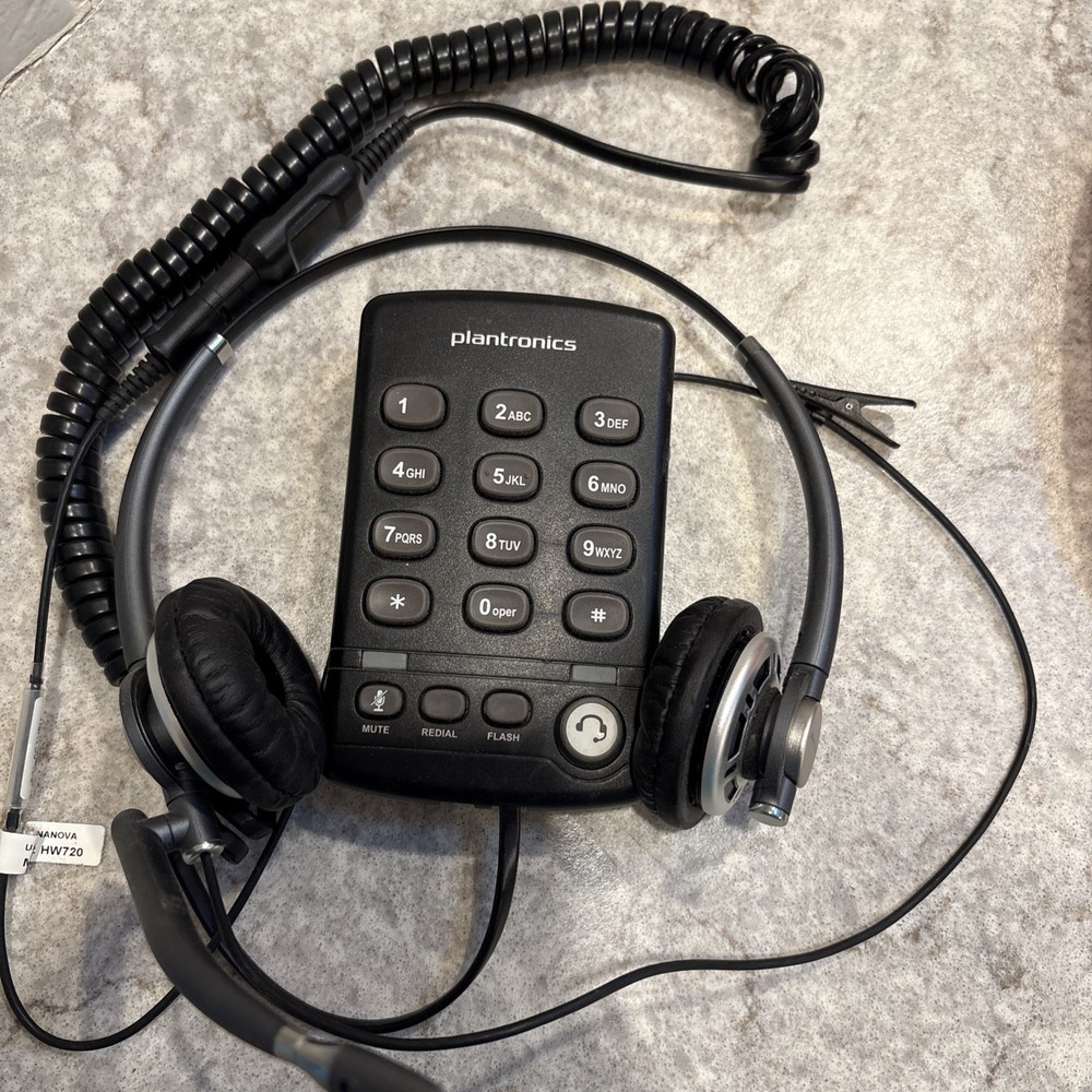 Plantronics T110H Telephone Keypad Single Line With Headset And Microphone